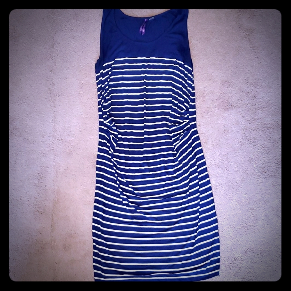Stripped Maternity Dress